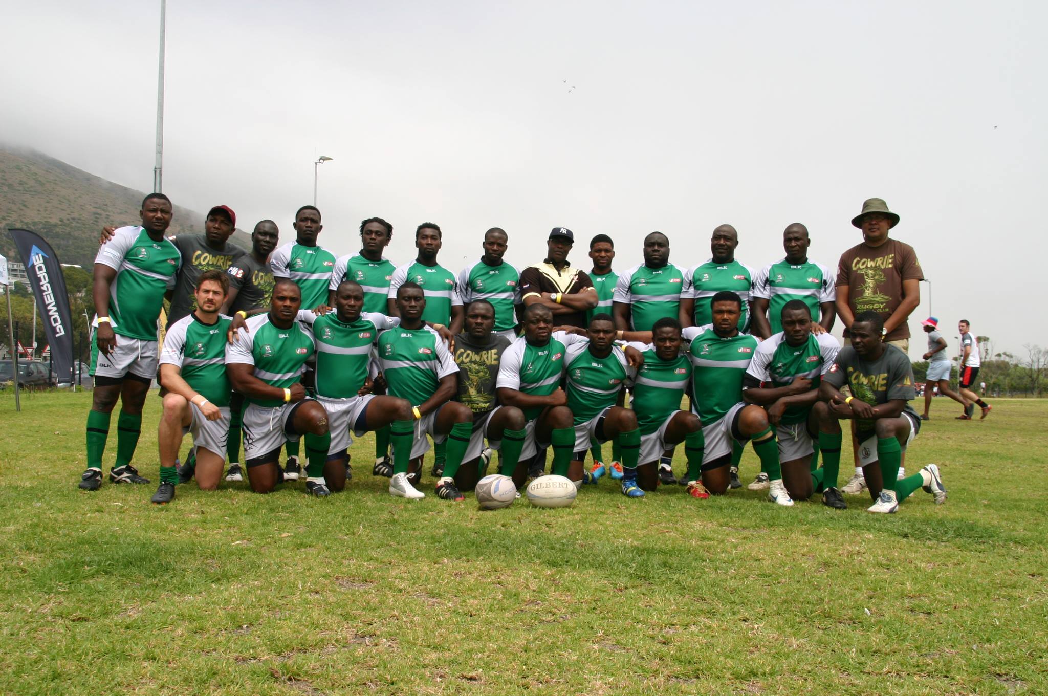 Team line-up before kick-off